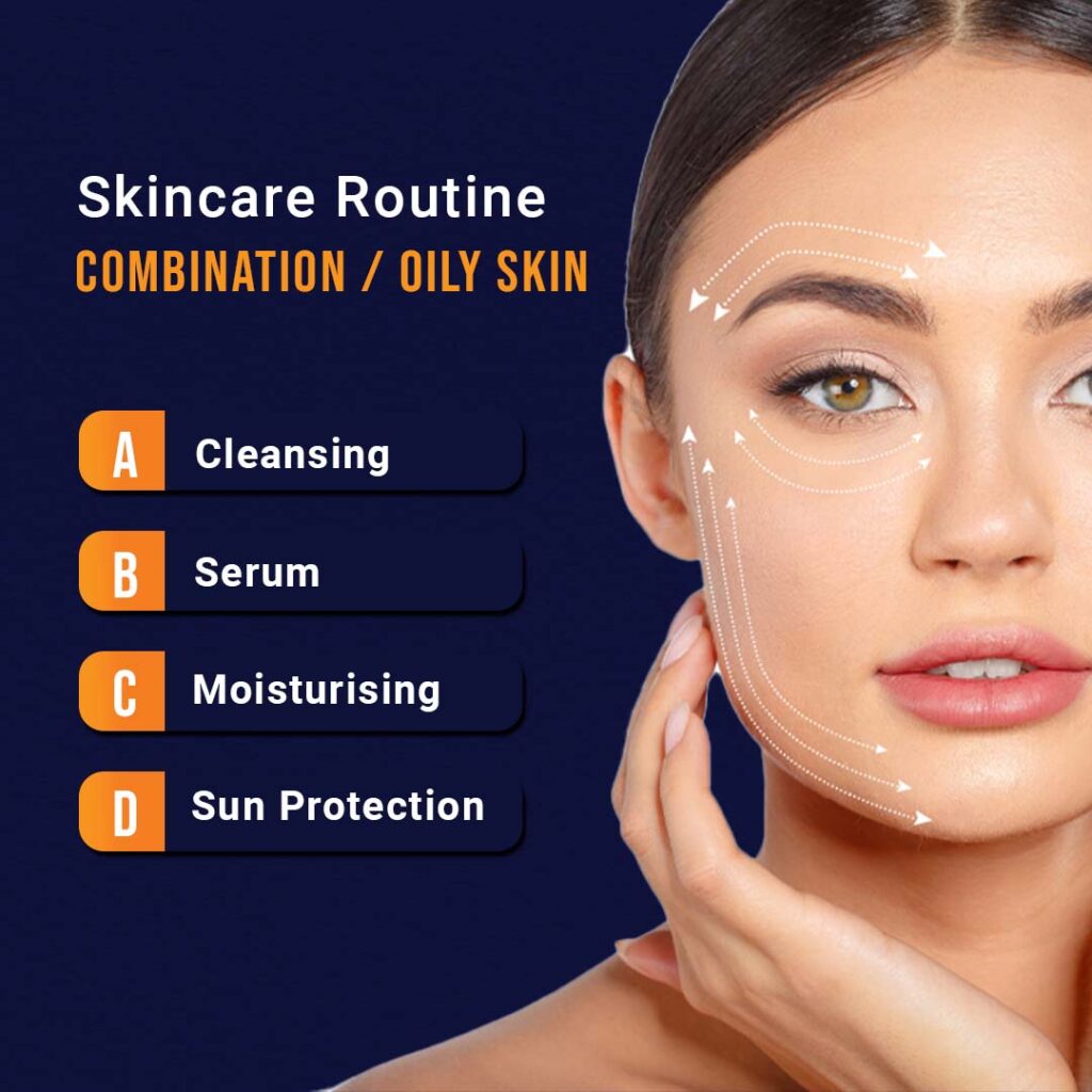 Skincare routine for acne prone and oily skin