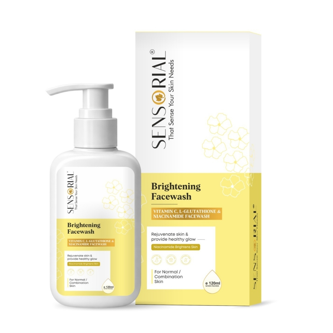 Vitamin C Face Wash for Brightening Skin | Glutathione & Niacinamide Face  Cleanser | Removes Dark Spots, Controls Oil & Boosts Glow | With Fermented  Rice Water & Calendula